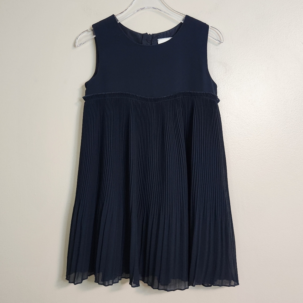 Name It• Navy Pleated Girls Dress, Size 4 ~ NWT
